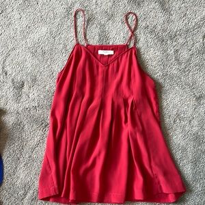 Madewell Red Silk Top size 4
